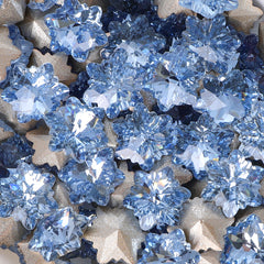 Lt Light Blue Snowflake Shape Glass Pointed Back Fancy Rhinestones WholesaleRhinestone