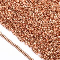 Metallic Copper Luster Color Hight Quality Glass Cylinder Seed Beads 1.6 MM Size JS3011 WholesaleRhinestone