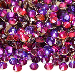 Purple Majesty Glass Flat Back Glue-On Rhinestones 16 Cut Facets WholesaleRhinestone