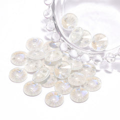 Electric Neon White Rivoli Shape High Quality Glass Sew-on Rhinestones WholesaleRhinestone