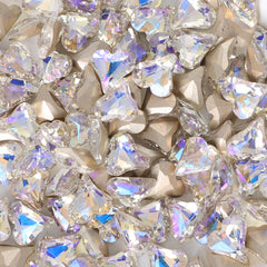 Sweet Heart Shape Moonlight Glass Pointed Back Fancy Rhinestones WholesaleRhinestone