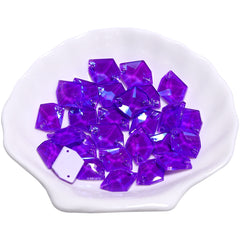 Electric Neon Violet Cosmic Shape High Quality Glass Sew-on Rhinestones WholesaleRhinestone