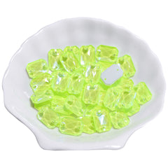Electric Neon Jonquil Octagon Shape High Quality Glass Sew-on Rhinestones WholesaleRhinestone