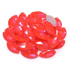 Electric Neon Hyacinth Navette Shape High Quality Glass Sew-on Rhinestones WholesaleRhinestone