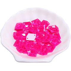 Electric Neon Fuchsia Cosmic Shape High Quality Glass Sew-on Rhinestones WholesaleRhinestone