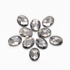 Oval Shape Black Diamond Flat Back Fancy Rhinestones WholesaleRhinestone