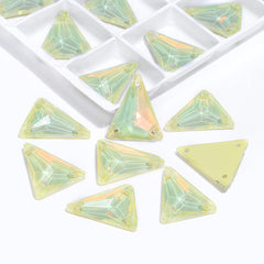Slim Triangle Shape Jonquil AM High Quality Glass Sew-on Rhinestones WholesaleRhinestone