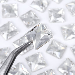Silver Shade Square Shape High Quality Glass Sew-on Rhinestones WholesaleRhinestone
