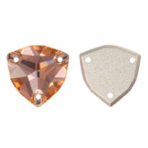 Light Peach Trilliant Shape High Quality Glass Sew-on Rhinestones WholesaleRhinestone
