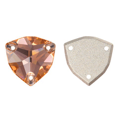 Light Peach Trilliant Shape High Quality Glass Sew-on Rhinestones