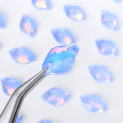 Light Sapphire AM Lemon Shape High Quality Glass Sew-on Rhinestones WholesaleRhinestone