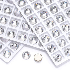 Crystal XIRIUS Round Shape High Quality Glass Beveled Flat Back Rhinestones WholesaleRhinestone