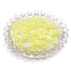 Electric Neon Light Topaz Rectangle Shape High Quality Glass Sew-on Rhinestones WholesaleRhinestone