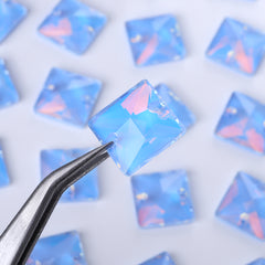 Light Sapphire AM Square Shape High Quality Glass Sew-on Rhinestones WholesaleRhinestone