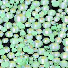 Mixed Sizes Neon Mint Mambo AB Glass Flat Back Rhinestones For Nail Art WholesaleRhinestone