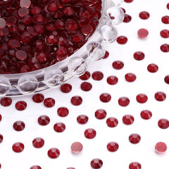 Mocha Neon Dk Siam Glass Flat Back Rhinestones WholesaleRhinestone