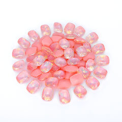 Water Red AM Pillow Shape Glass Pointed Back Fancy Rhinestones
