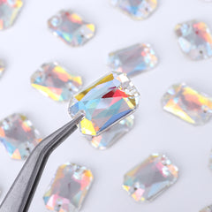 Light Crystal AB Octagon Shape High Quality Glass Sew-on Rhinestones WholesaleRhinestone