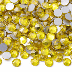 Star Citrine Glass FlatBack Rhinestones Silver Back WholesaleRhinestone