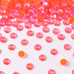 Mocha Shimmer Dk Orange Glass Flat Back Rhinestones WholesaleRhinestone