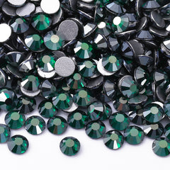 Star Dark Green Glass FlatBack Rhinestones Silver Back WholesaleRhinestone