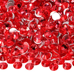 Lotus Mist Red Glass FlatBack Rhinestones Silver Back WholesaleRhinestone