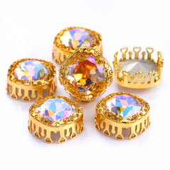 Paradise Shine Cushion Square Shape High-Quality Glass Sew-on Nest Hollow Claw Rhinestones WholesaleRhinestone