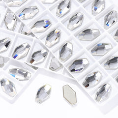 Crystal Hexagon Shape High Quality Glass Beveled Flat Back Rhinestones WholesaleRhinestone