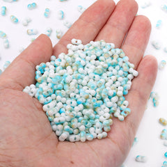 RNB004 Rainbow Effect Peanut Beads Shape Glass Seed Beads WholesaleRhinestone