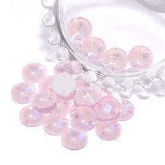 Electric Neon Light Rose Rivoli Shape High Quality Glass Sew-on Rhinestones WholesaleRhinestone