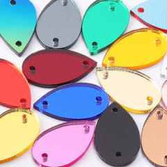 Drop Shape Multi Colors Acrylic Sew-on Mirror For Dance Costume WholesaleRhinestone