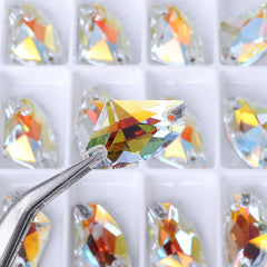 Light Crystal AB Galactic Shape High Quality Glass Sew-on Rhinestones WholesaleRhinestone