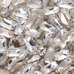 Crystal Elongated Imperial Shape Glass Pointed Back Fancy Rhinestones WholesaleRhinestone