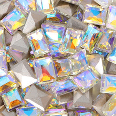 Paradise Shine Rectangle Shape Glass Pointed Back Fancy Rhinestones WholesaleRhinestone