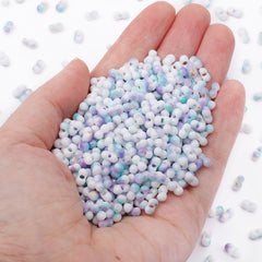 RNB007 Rainbow Effect Peanut Beads Shape Glass Seed Beads WholesaleRhinestone