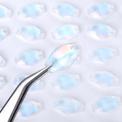 Crystal AM Hexagon Shape High Quality Glass Sew-on Rhinestones WholesaleRhinestone