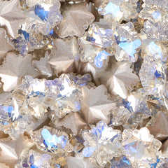 Moonlight Snowflake Shape Glass Pointed Back Fancy Rhinestones WholesaleRhinestone