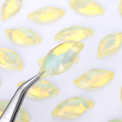 Jonquil AM Diamond Leaf Shape High Quality Glass Sew-on Rhinestones WholesaleRhinestone