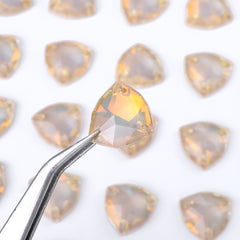 Silk AM Trilliant Shape High Quality Glass Sew-on Rhinestones WholesaleRhinestone