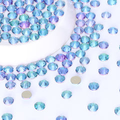 Blue Fairy Glass Flat Back Glue-On Rhinestones 16 Cut Facets WholesaleRhinestone