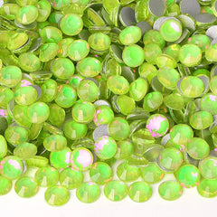 Crystal Chartreuse Glass FlatBack Rhinestones Silver Back WholesaleRhinestone