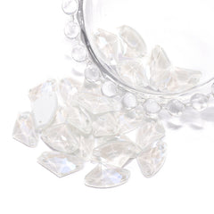 Electric Neon White Galactic Shape High Quality Glass Sew-on Rhinestones WholesaleRhinestone