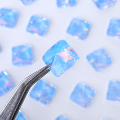 Light Sapphire AM Rivoli Square Shape High Quality Glass Sew-on Rhinestones WholesaleRhinestone