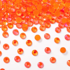 Mocha Shimmer Orange Glass Flat Back Rhinestones WholesaleRhinestone