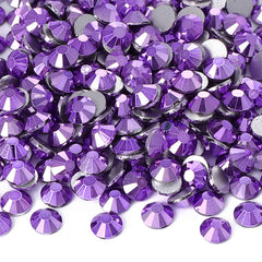 Metallic Light Violet Glass FlatBack Rhinestones Silver Back WholesaleRhinestone