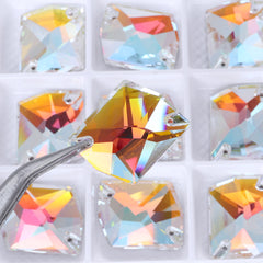 Kevyt kristalli AB Cosmic Shape korkealaatuinen lasi-ompelut strassi