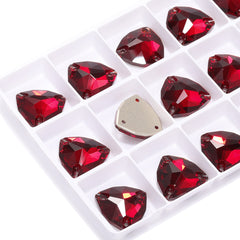 Siam Trilliant Shape High Quality Glass Sew-on Rhinestones WholesaleRhinestone