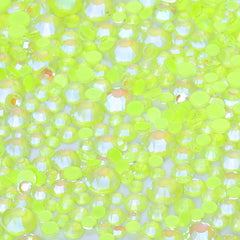 Mixed Sizes Mocha Shimmer Citrine Glass Flat Back Rhinestones For Nail Art WholesaleRhinestone