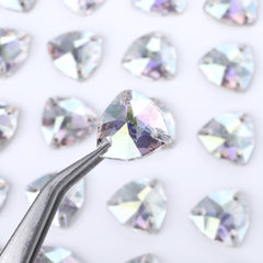 Crystal Transmission Trilliant Shape High Quality Glass Sew-on Rhinestones WholesaleRhinestone