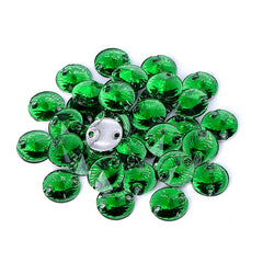 Rivoli Dark Green Resin Sew-on Rhinestones For Dance Costume WholesaleRhinestone